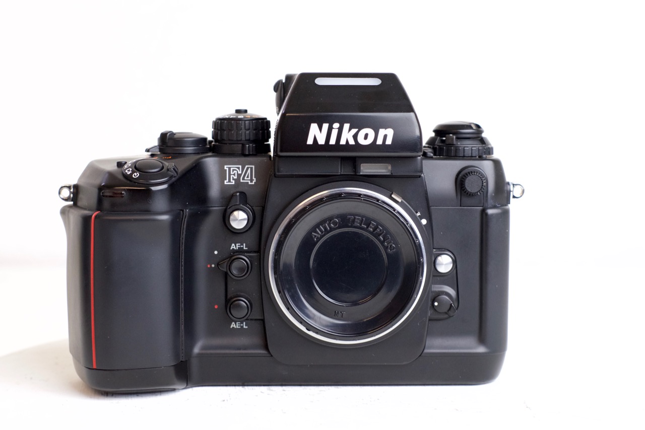 Nikon F4 (F4S) Professional 35mm Film SLR Camera with MB-21 Battery Grip  and DP-20 Prism — F Stop Cameras